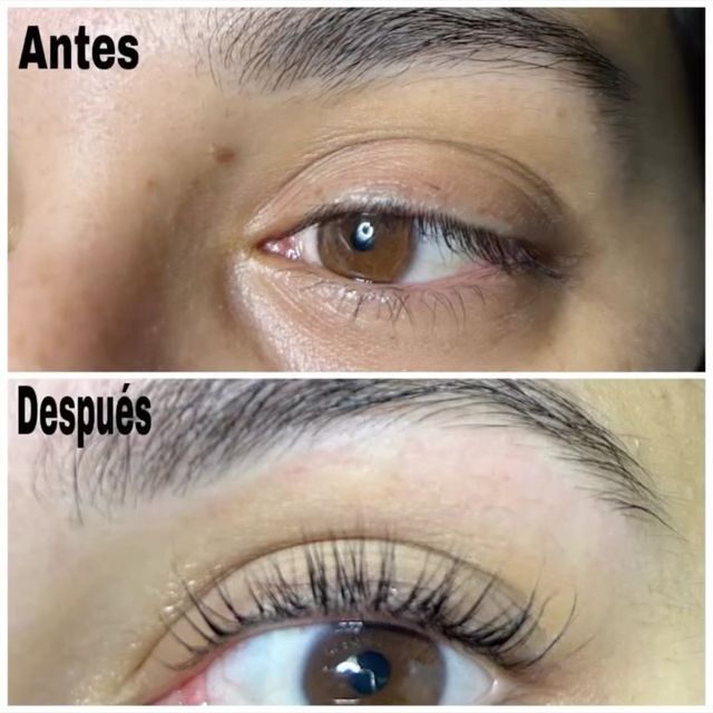 Antes y despues pestañas